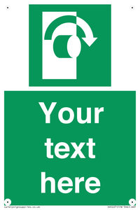 Custom Turn Clockwise Sign